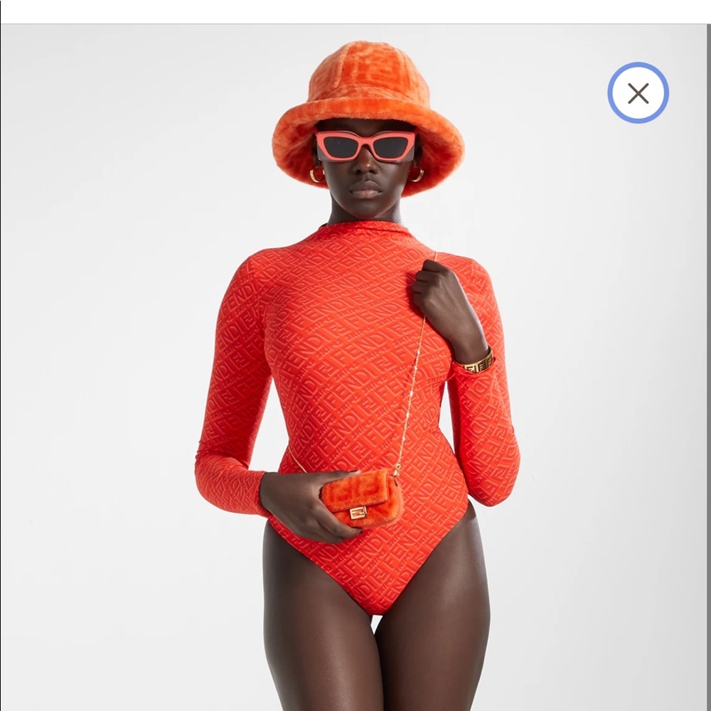 Fendi Skims MOCK NECK LONG SLEEVE BODYSUIT